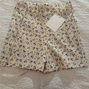 floral my mum made it athletic shorts, size xs/s (fit like xs), new with tags